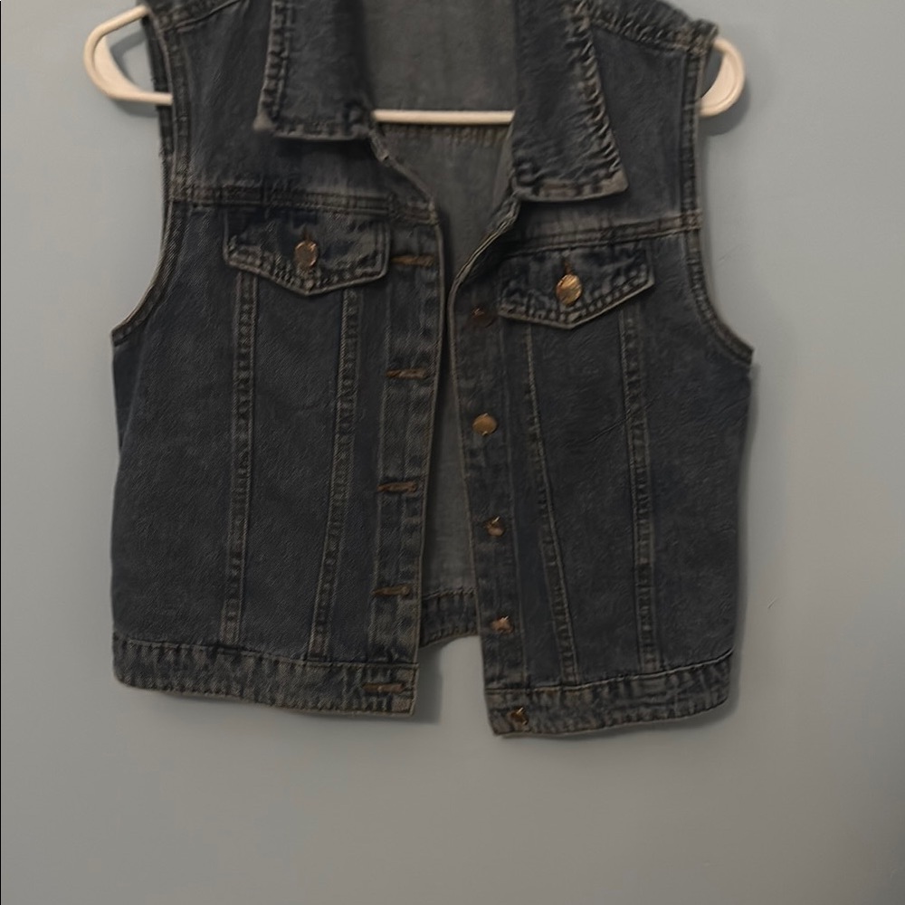 Denim Sleeveless Vest